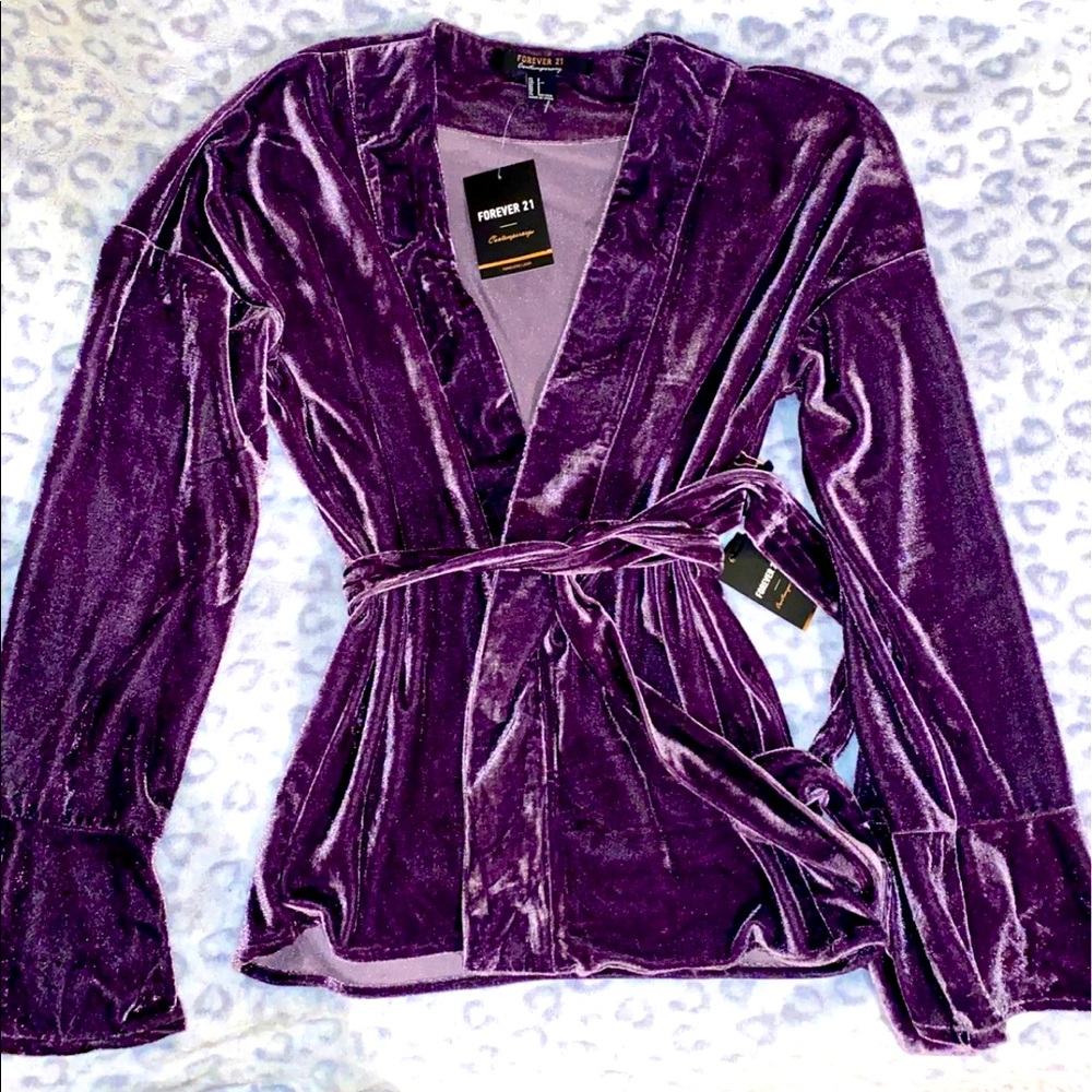 Purple Velour cardigan 💜😍